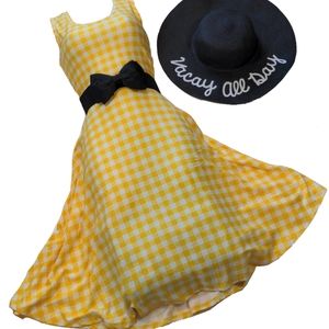 Super Cute Yellow Plaid LuLaRoe Nicki Dress XS